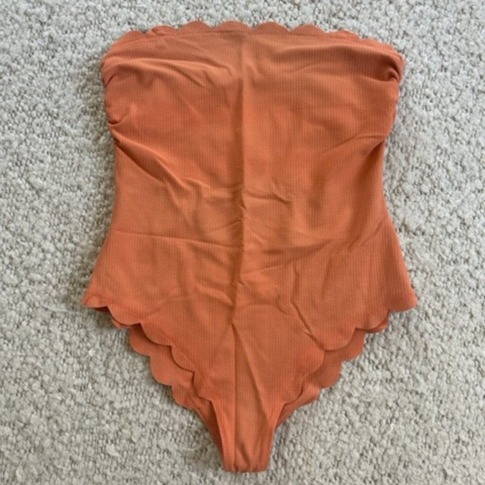 Marysia Orange Bandeau One Piece Swimsuit Size M